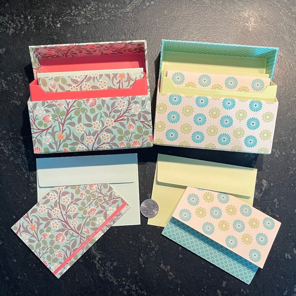 Two Sets Boxed Notecards